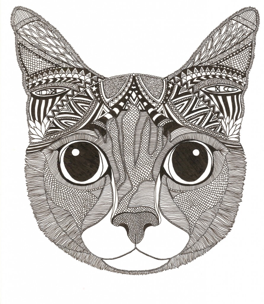 Mango the cat illustration