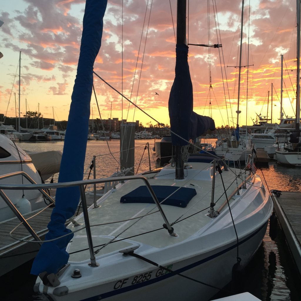 Boat and sunset